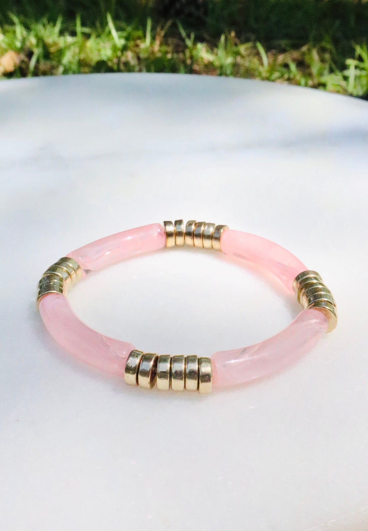 Acrylic Pink Bracelets