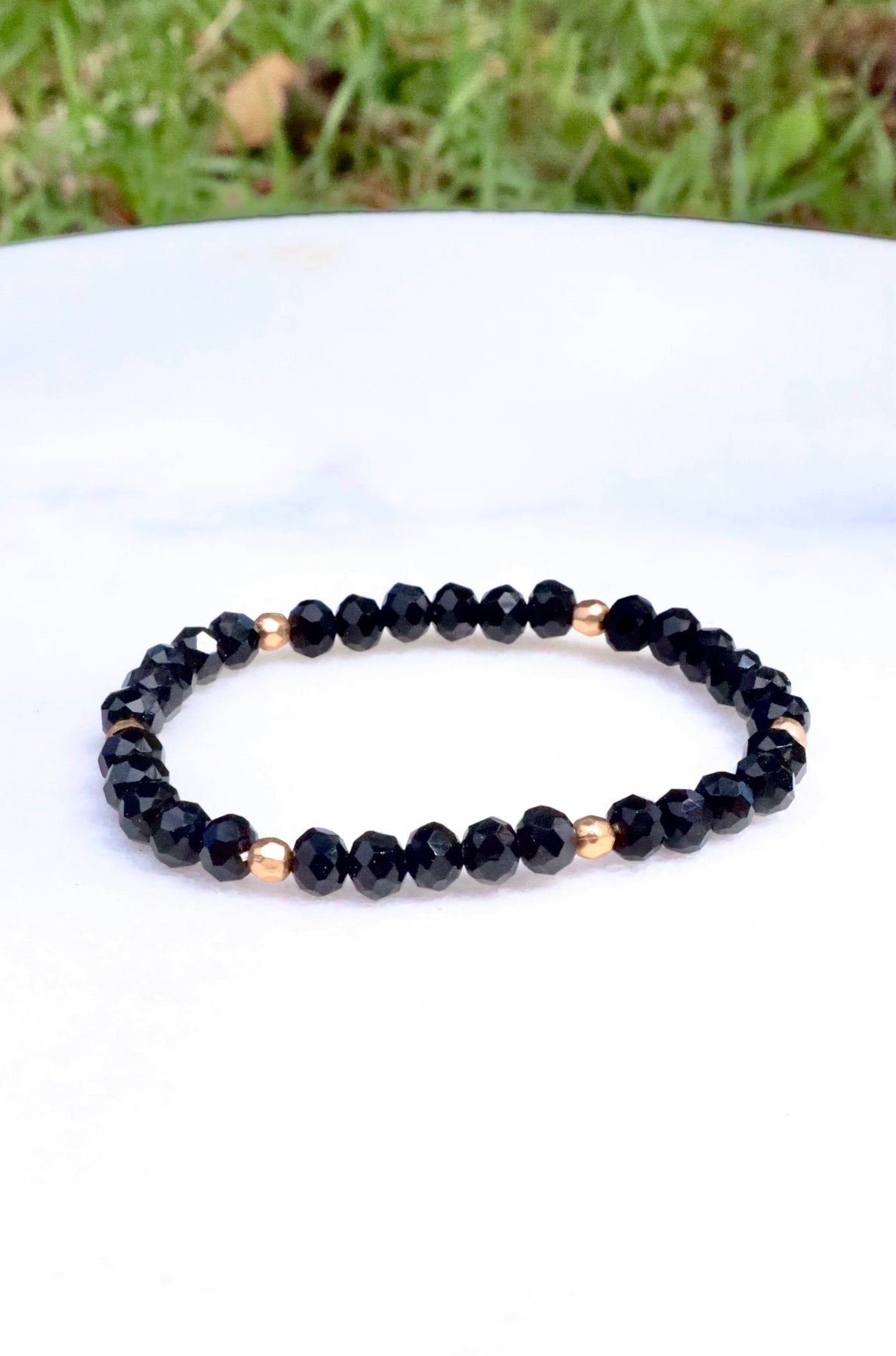 Black & Gold Crystal Bracelet