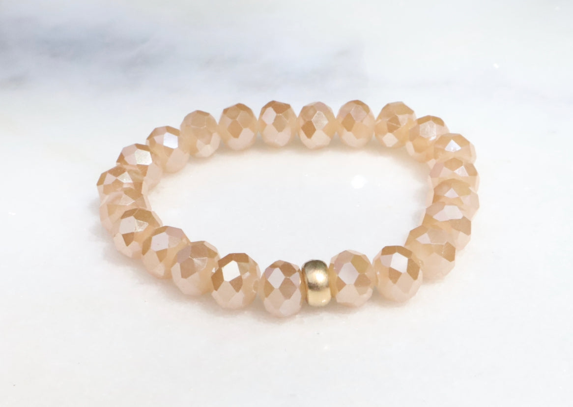 Tan Crystal Bracelet