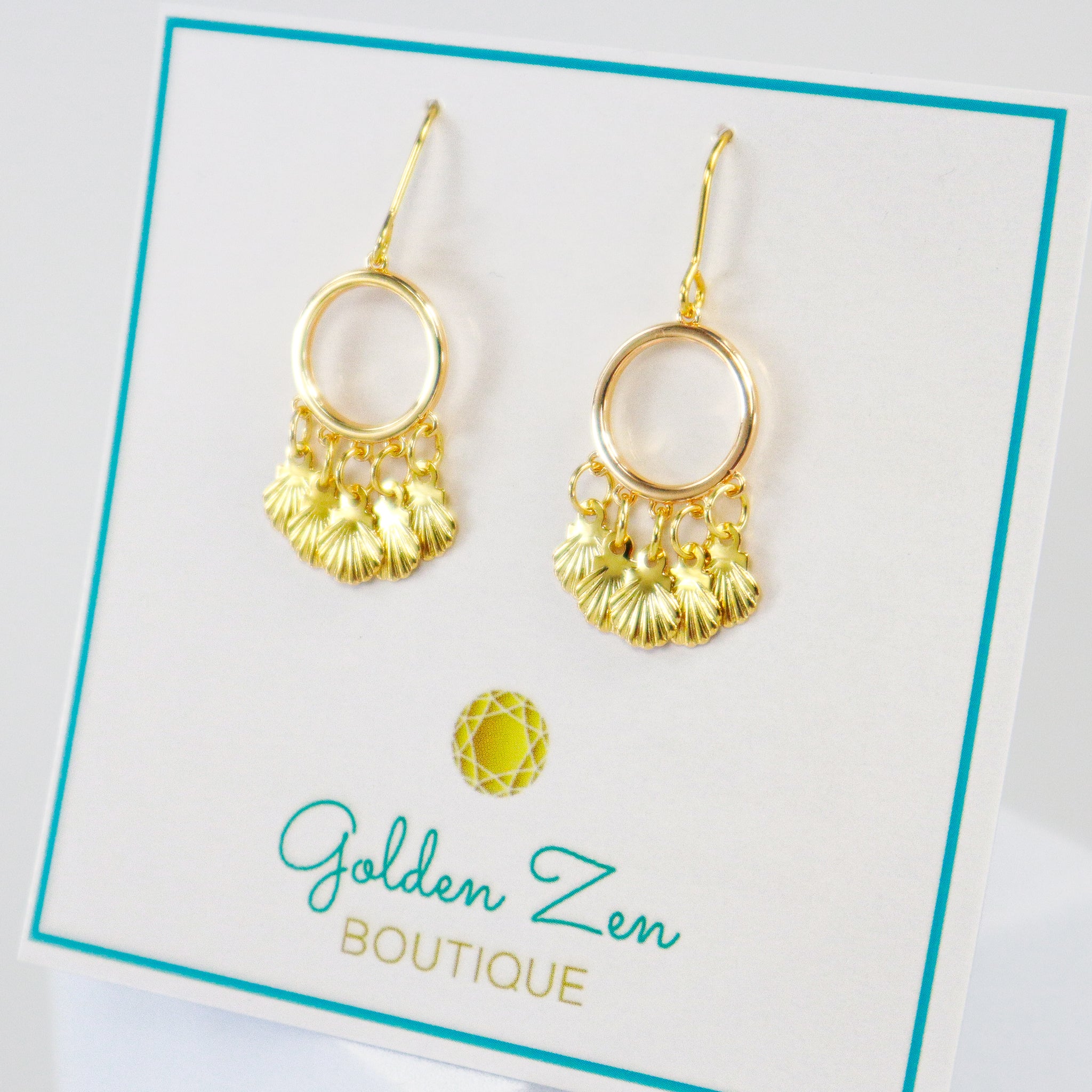 O’ahu Gold Scallop Shell Earrings