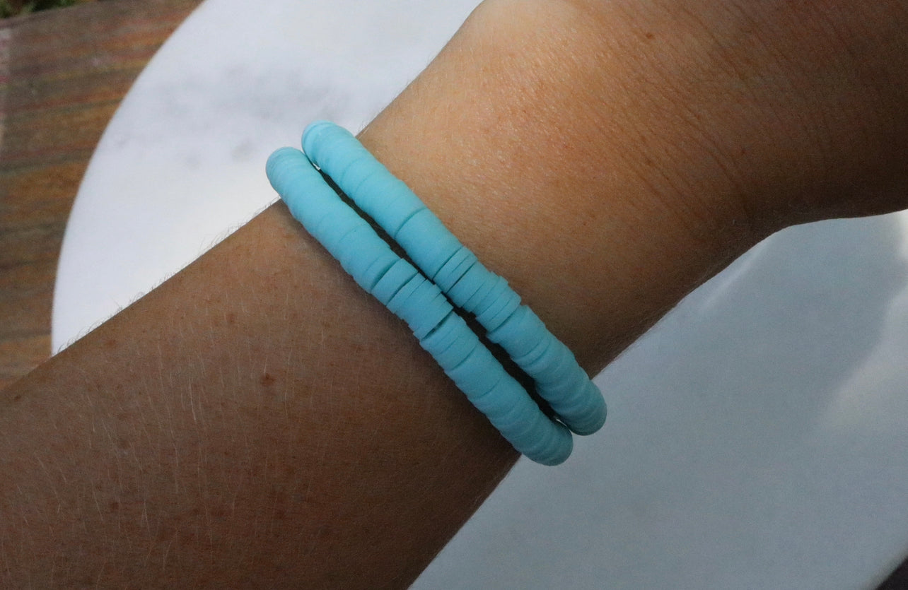 Light Blue Clay Bracelet