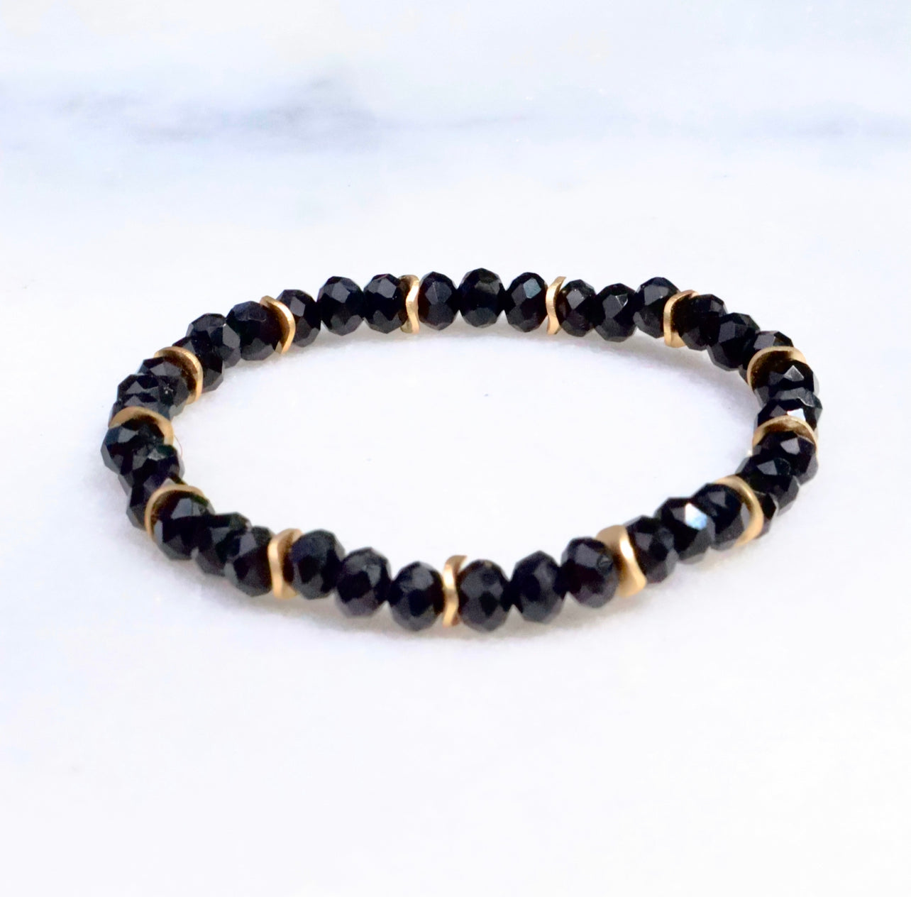 Black & Gold Crystal Bracelet