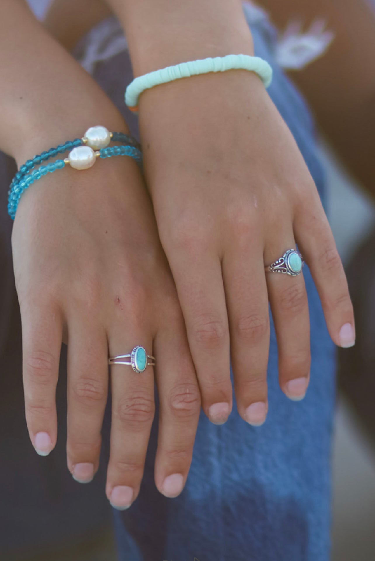 Sterling Silver & Turquoise River Ring