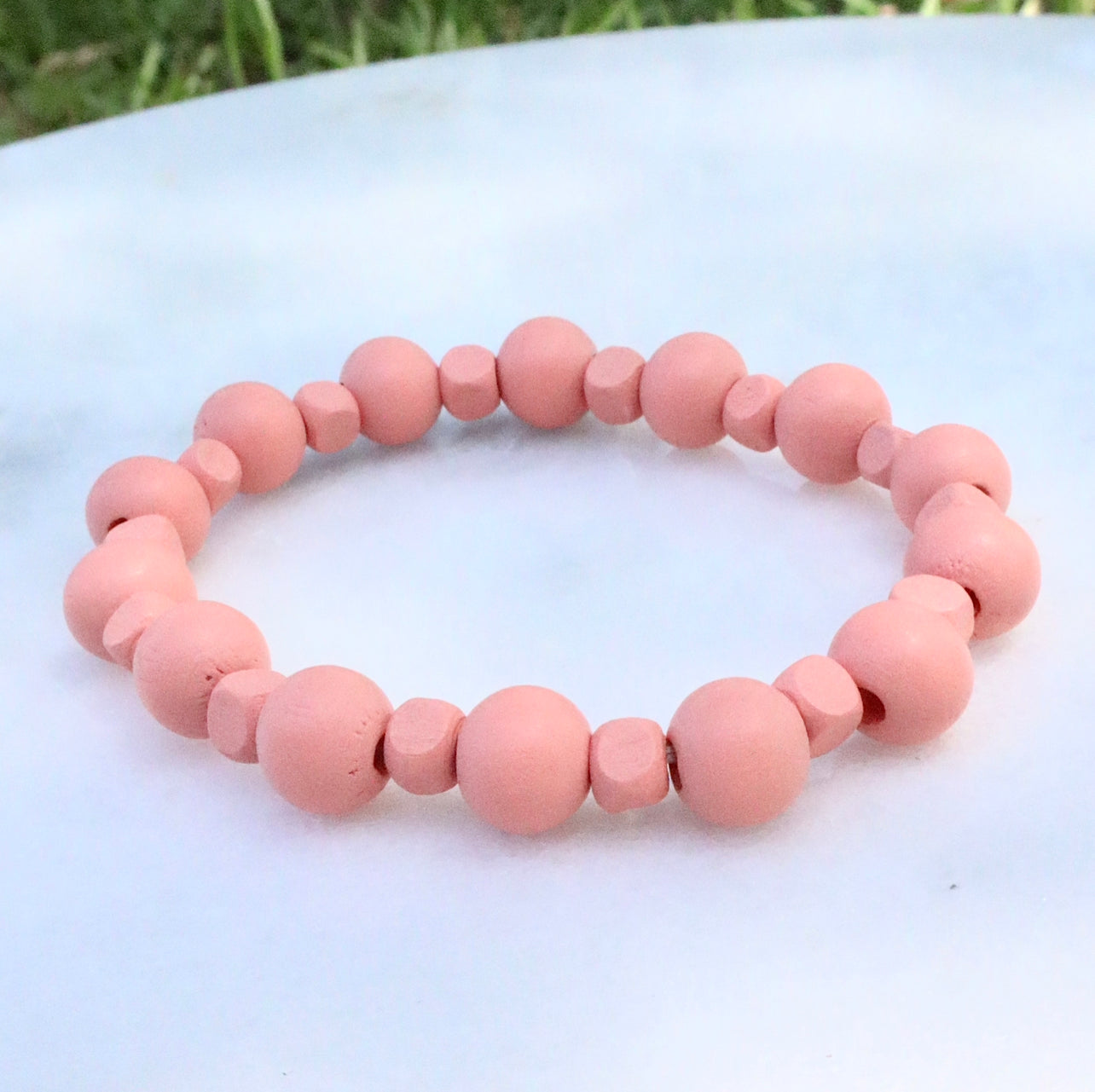 Pink Wooden Bracelets