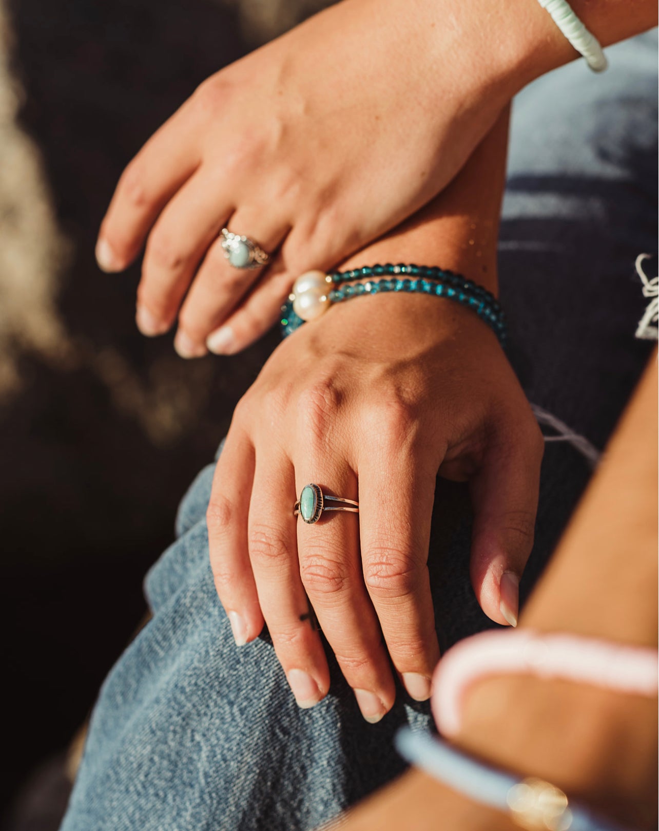Sterling Silver & Turquoise River Ring