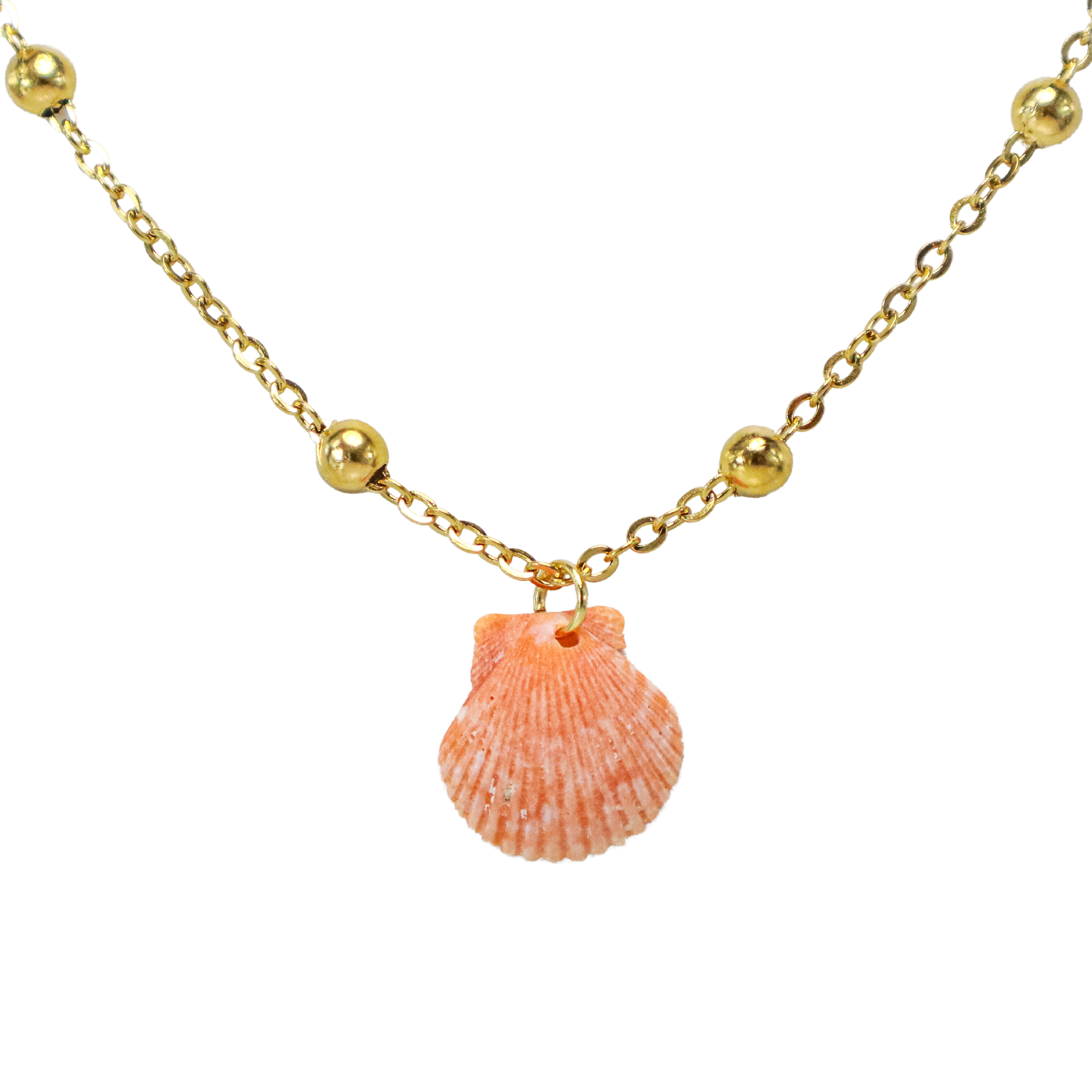 Ellie’s Tiny Orange Shell Necklace