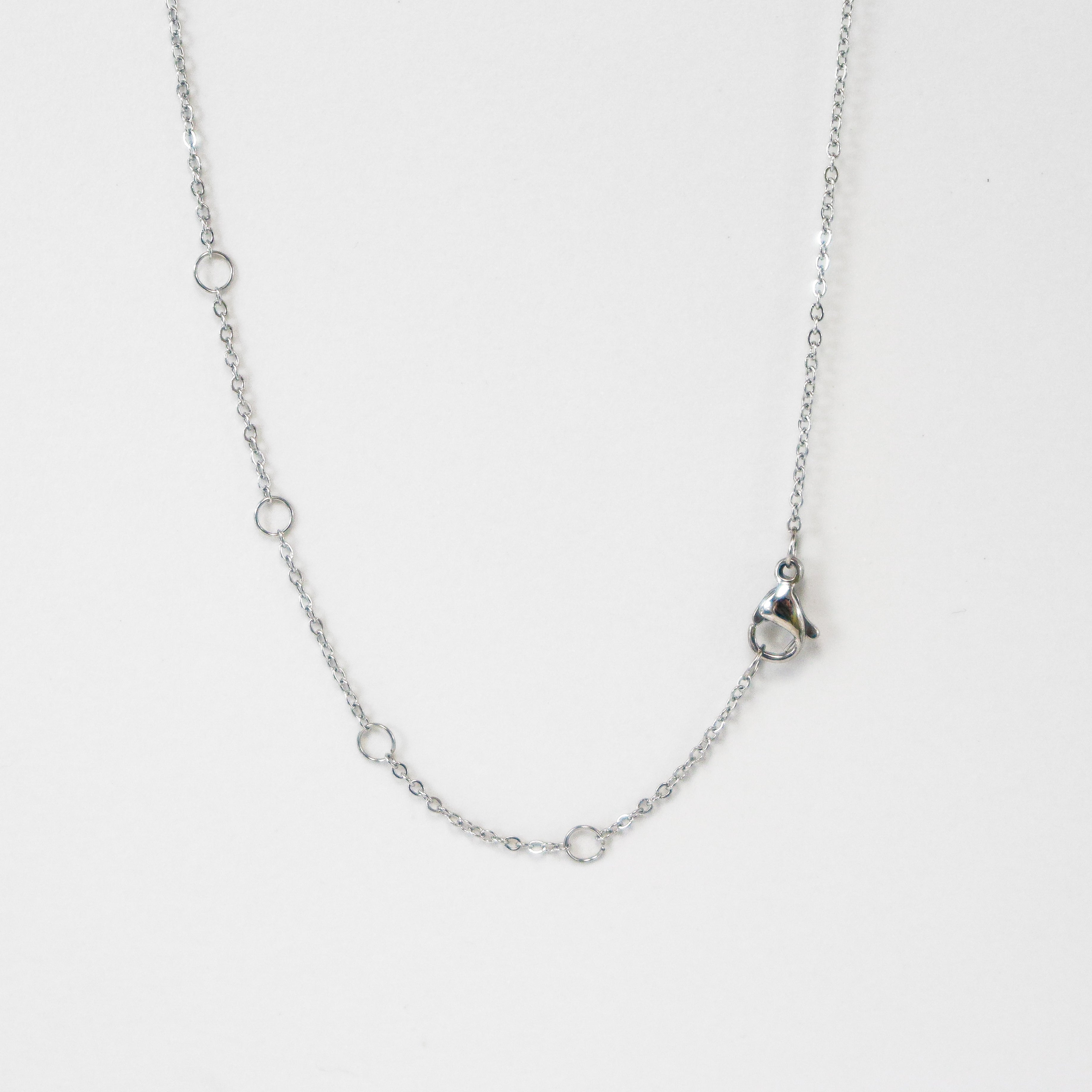 Delicate Silver Pearl Charm Necklace