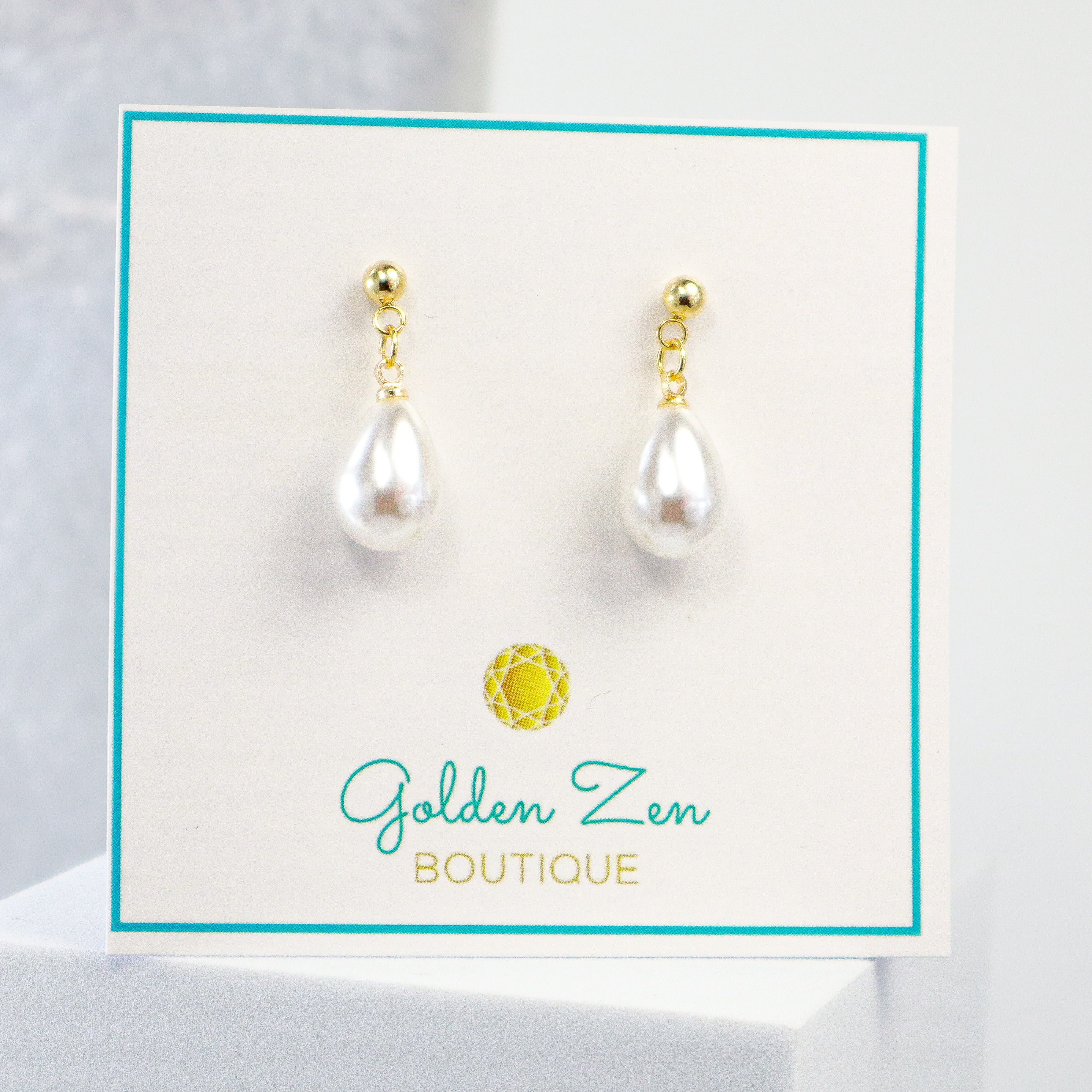 Everyday Gold Pearl Stud Earrings
