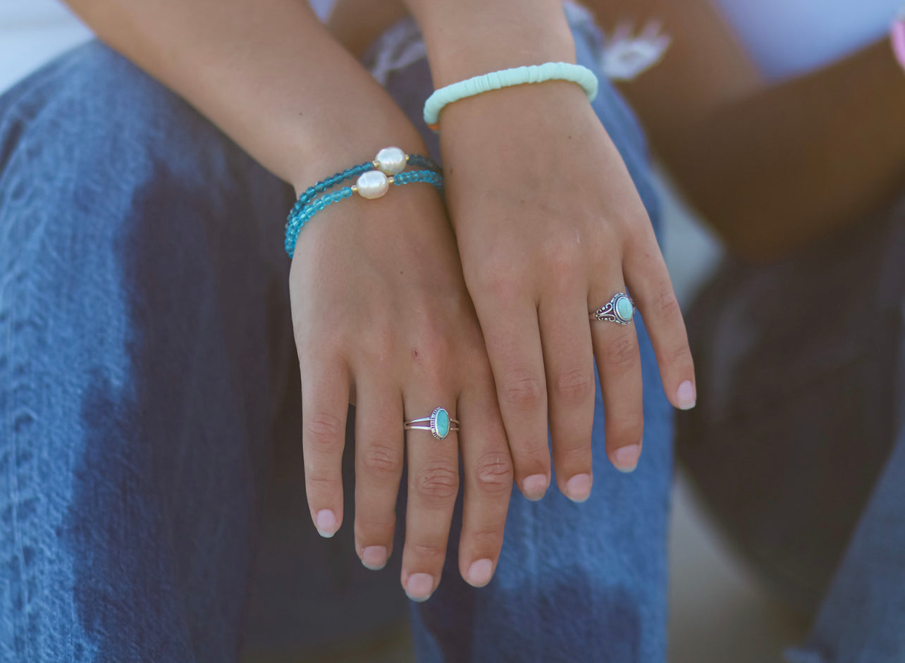 Sterling Silver & Turquoise River Ring
