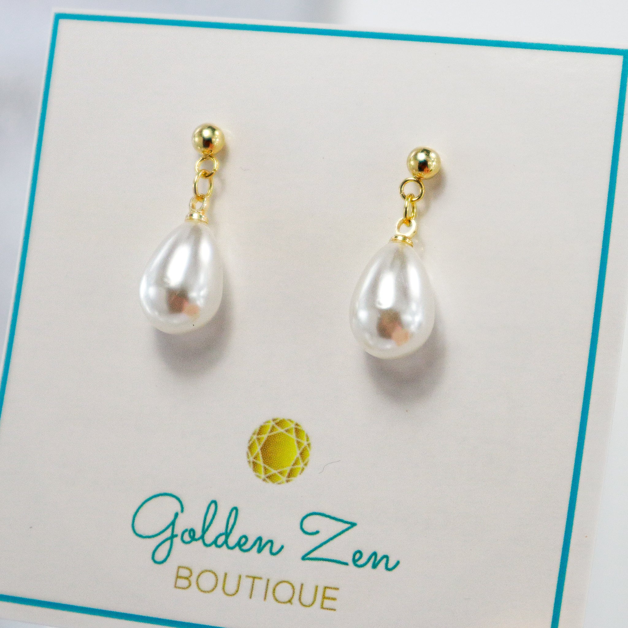 Everyday Gold Pearl Stud Earrings