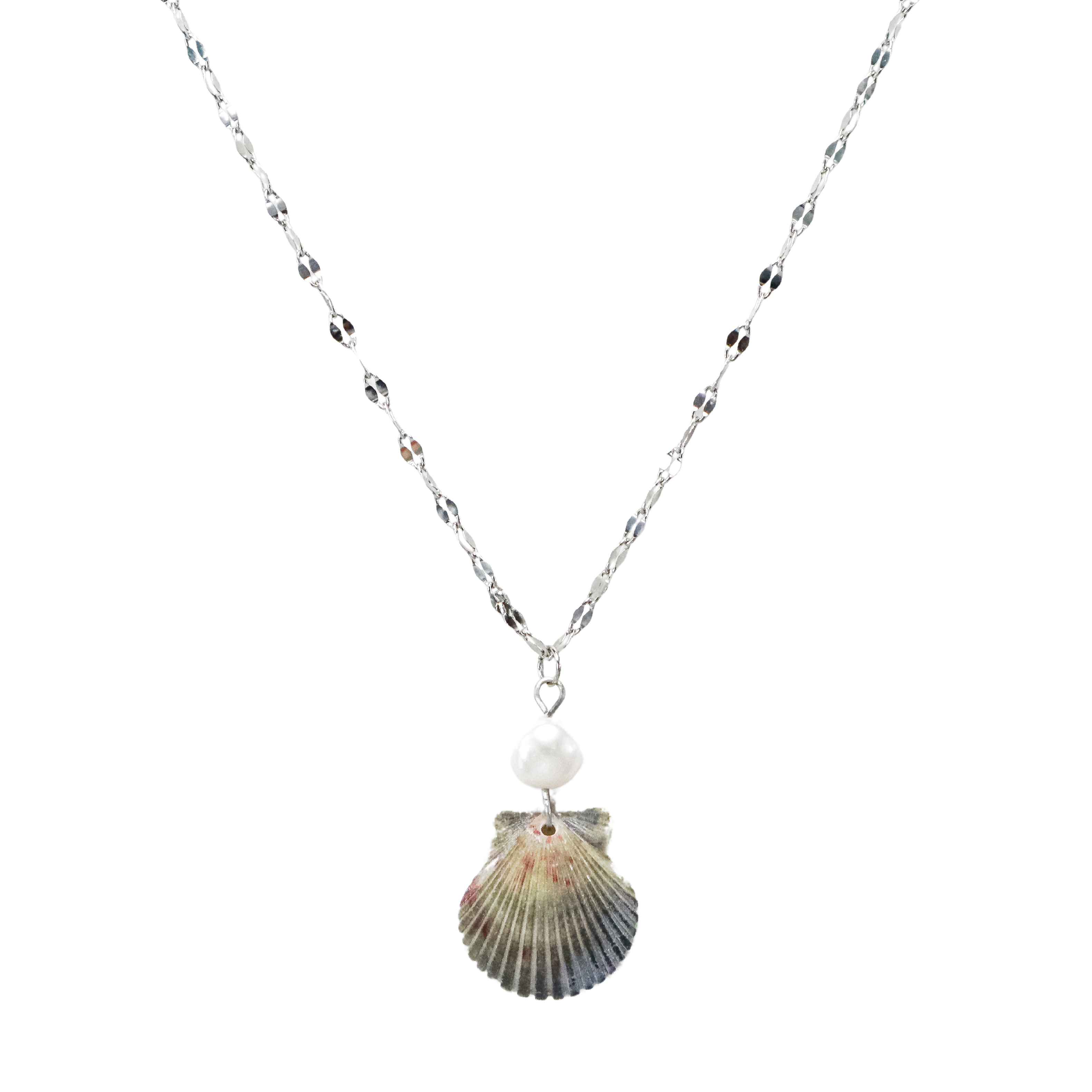 Claires XS Tiny Shell & Pearl Necklacea
