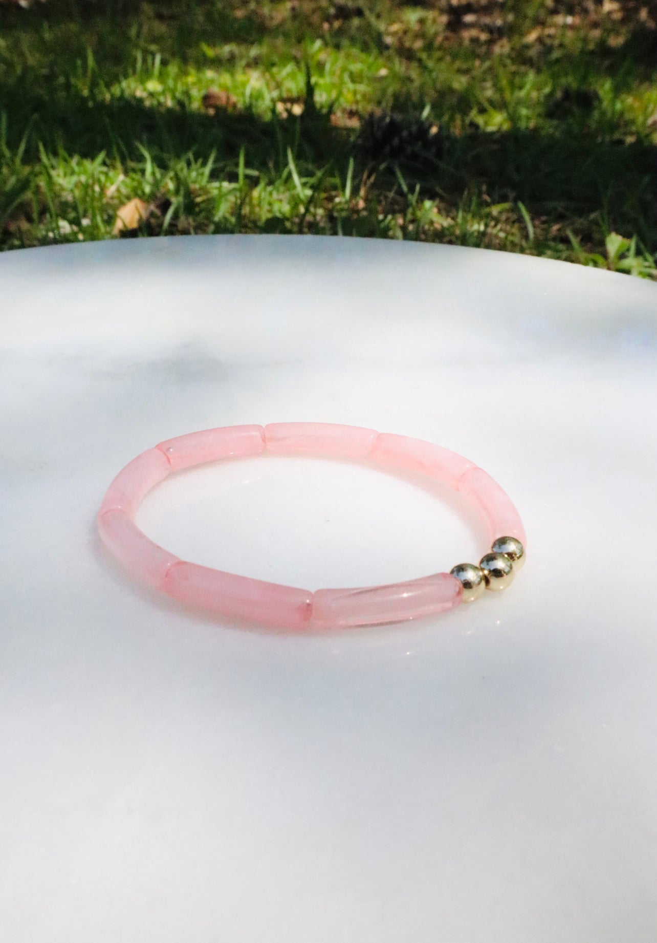 Acrylic Pink Bracelets