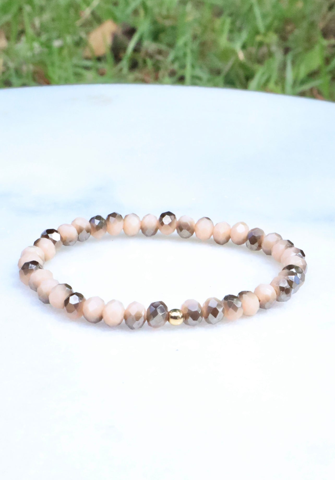 Tan Crystal Bracelet