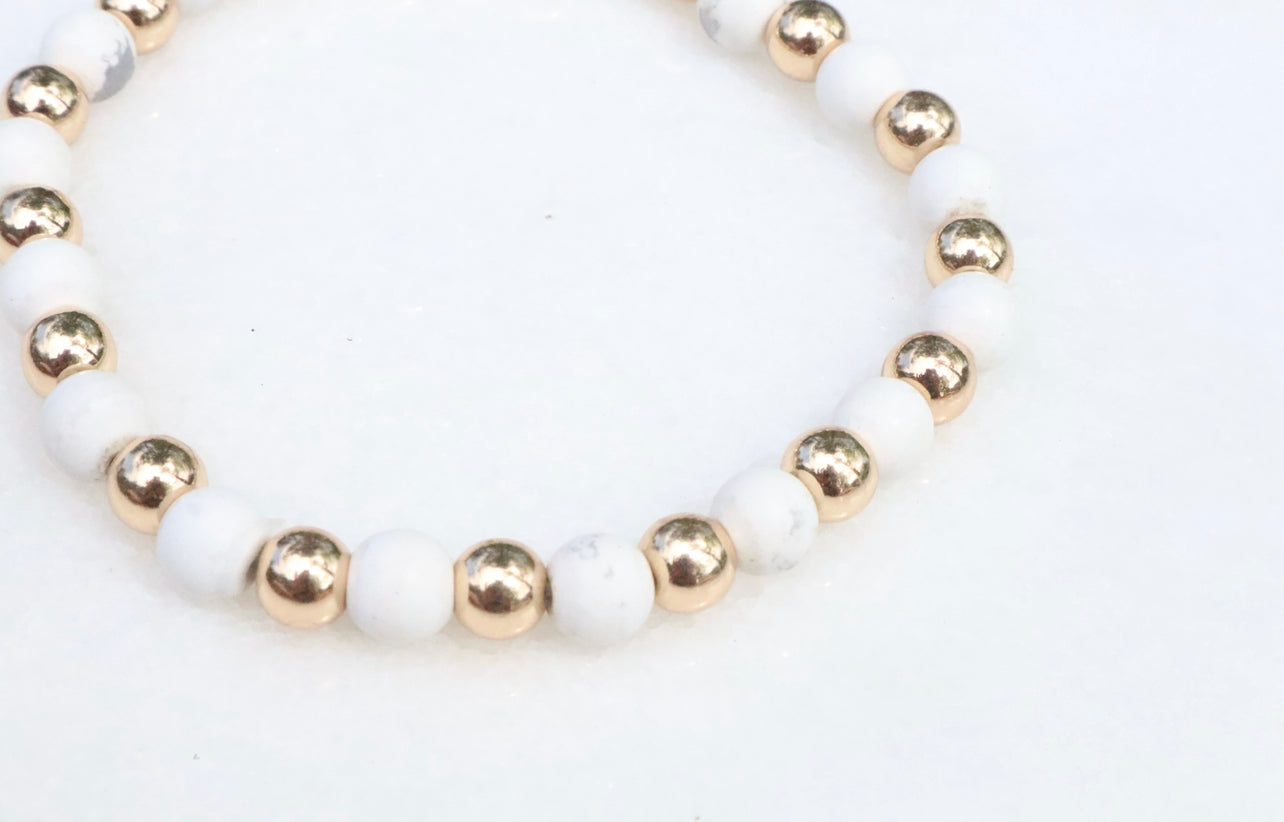 White Howlite Stress Relief Bracelet