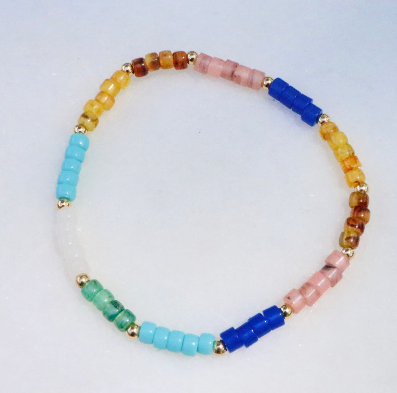 Color Block Beaded Bracelet