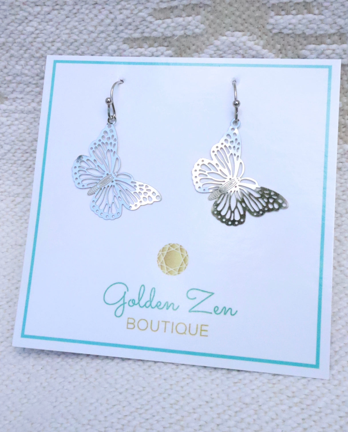 Silver Butterfly Earrings