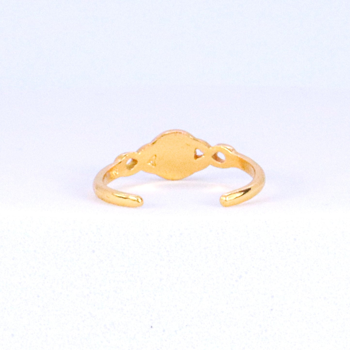 Blue Opal & 14k Gold over Sterling Silver Toe Ring
