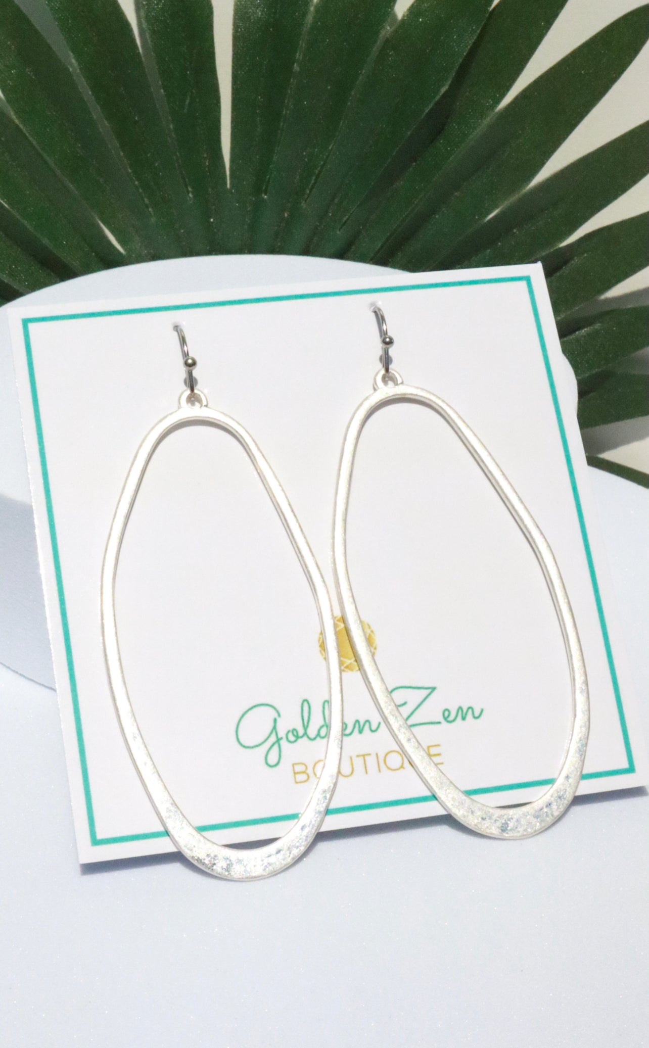 Best Selling Silver Abstract Hoop Earrings