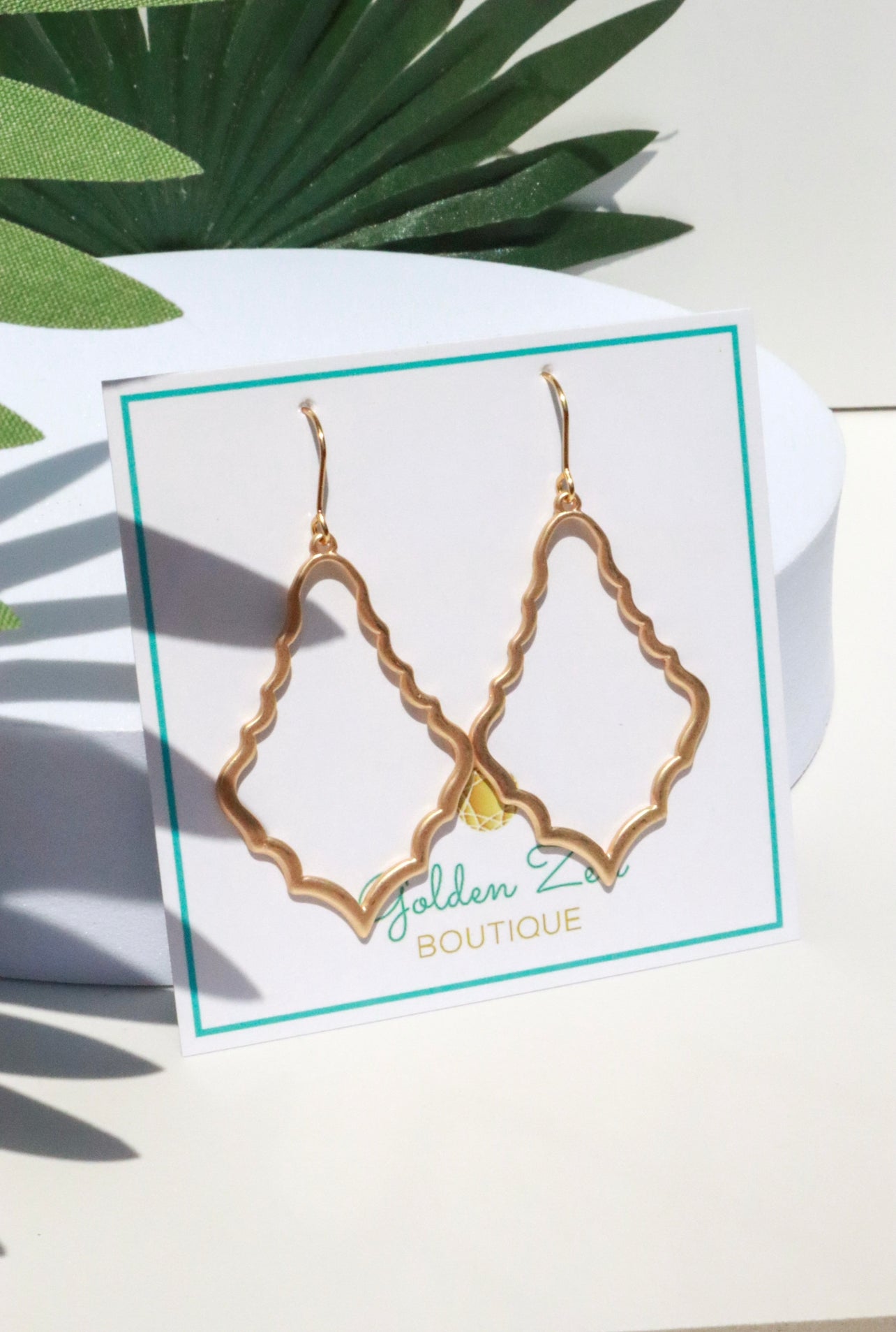 Matte Gold Ornate Boho Earrings