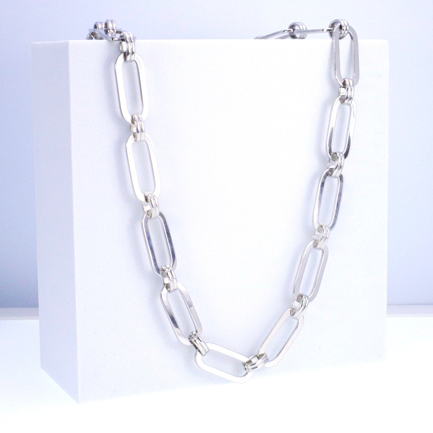 Silver Chain Link Necklace