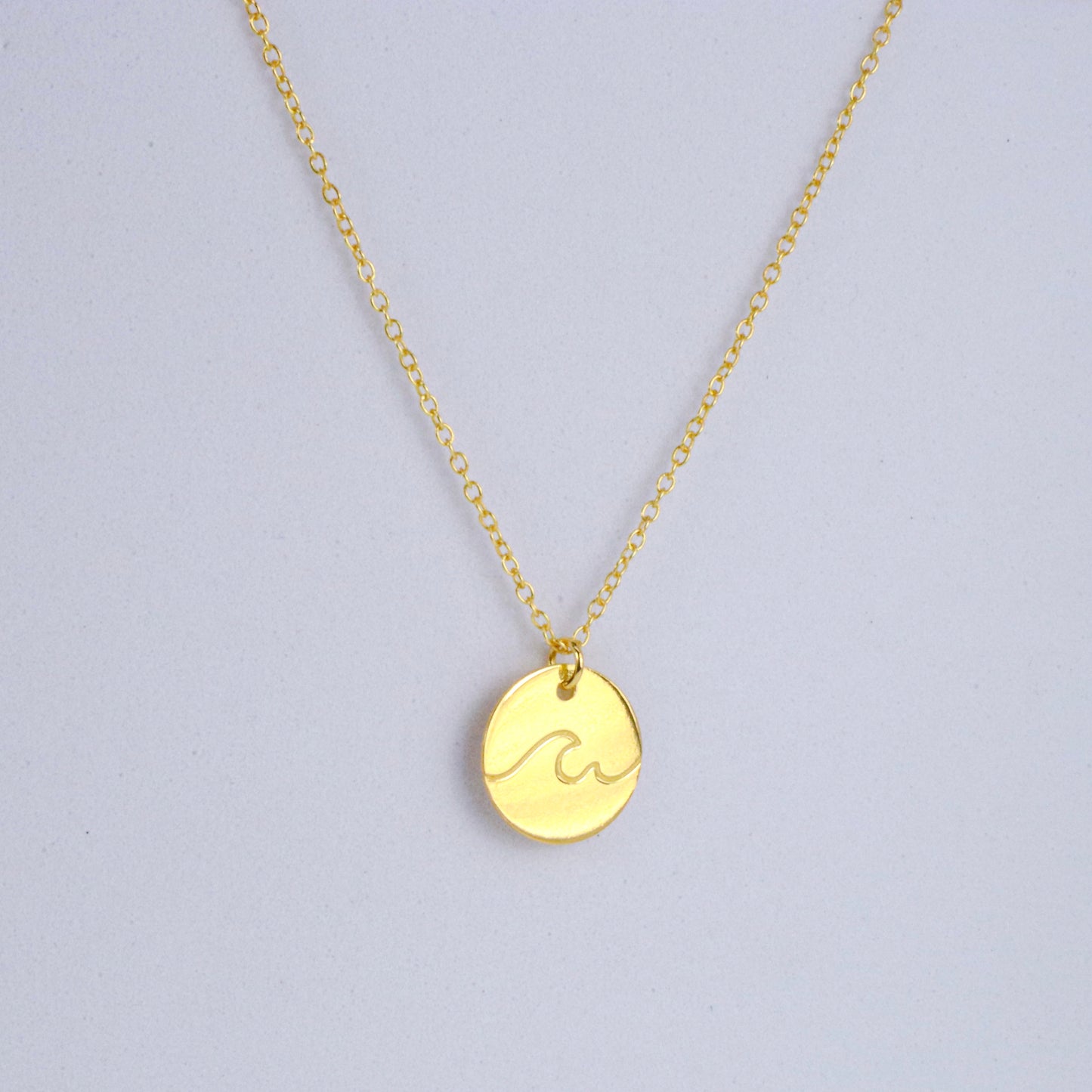 14k Gold over Sterling Silver Wave Necklace