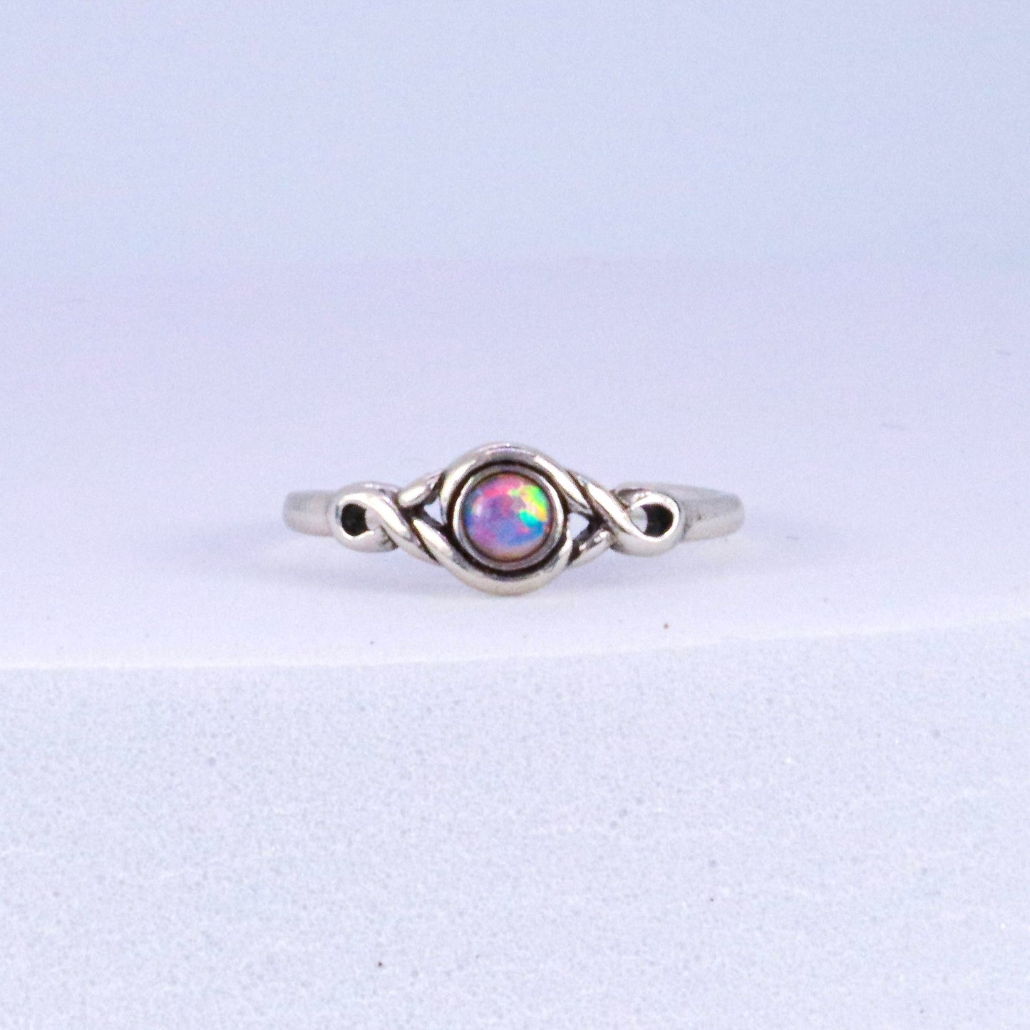 Pink Fire Opal & Sterling Silver Toe Ring