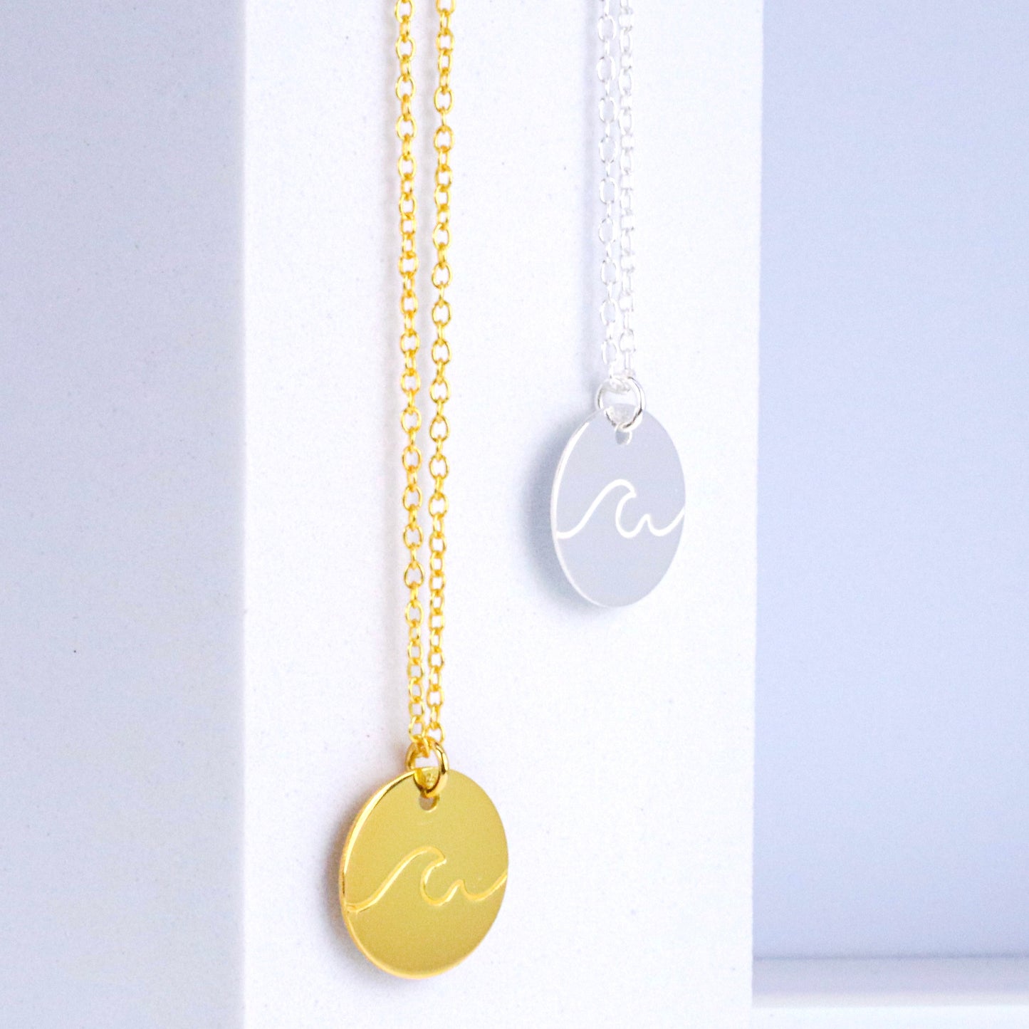 Sterling Silver Wave Necklace
