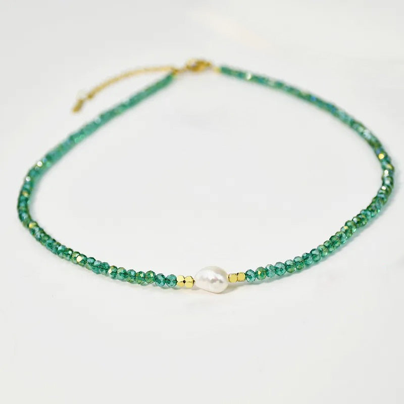 Emerald Green Crystal Necklace