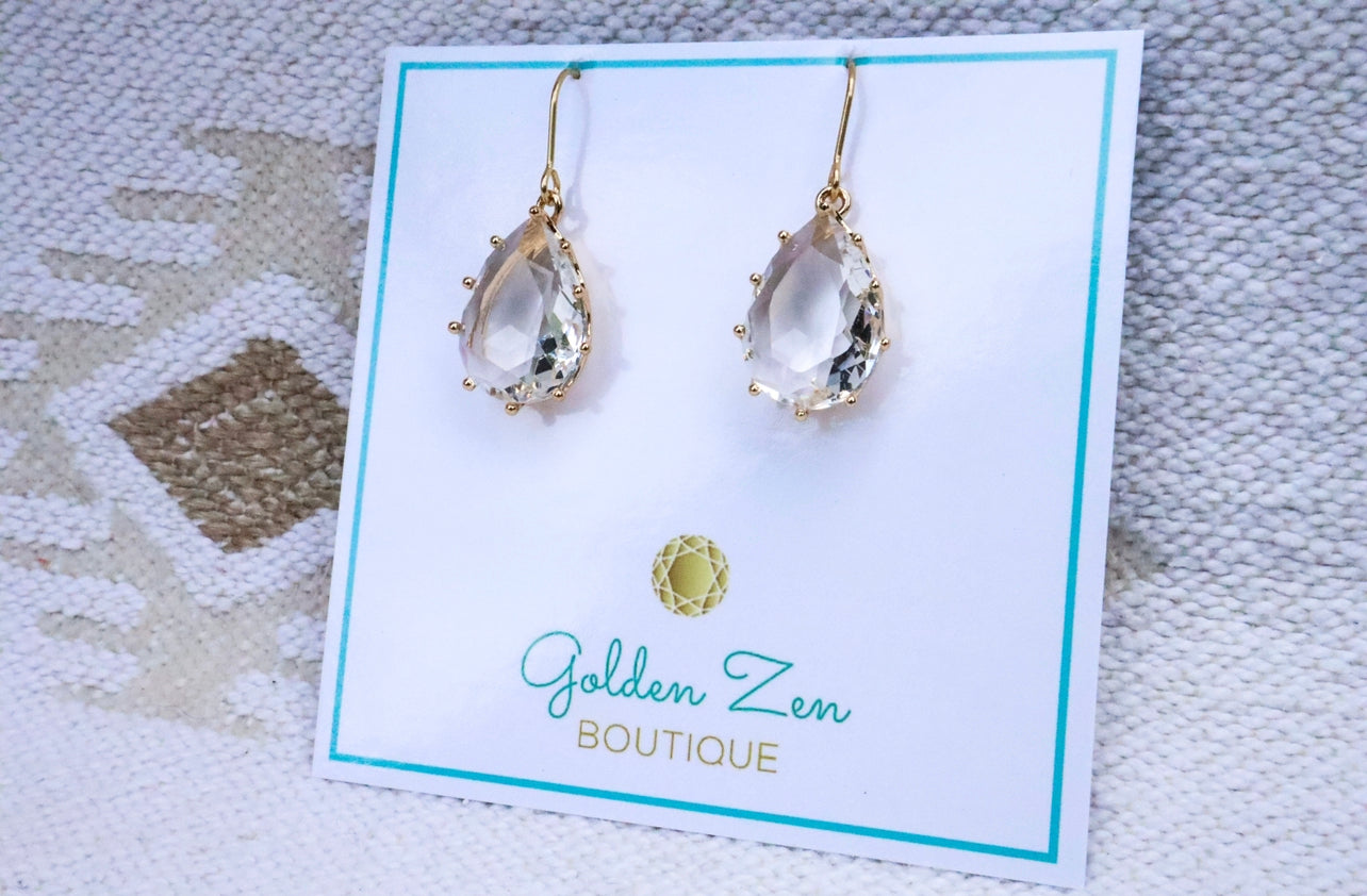 The Basic Clear Crystal Earrings