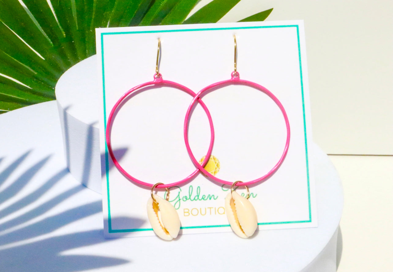 Hot Pink Beach Barbie Earrings