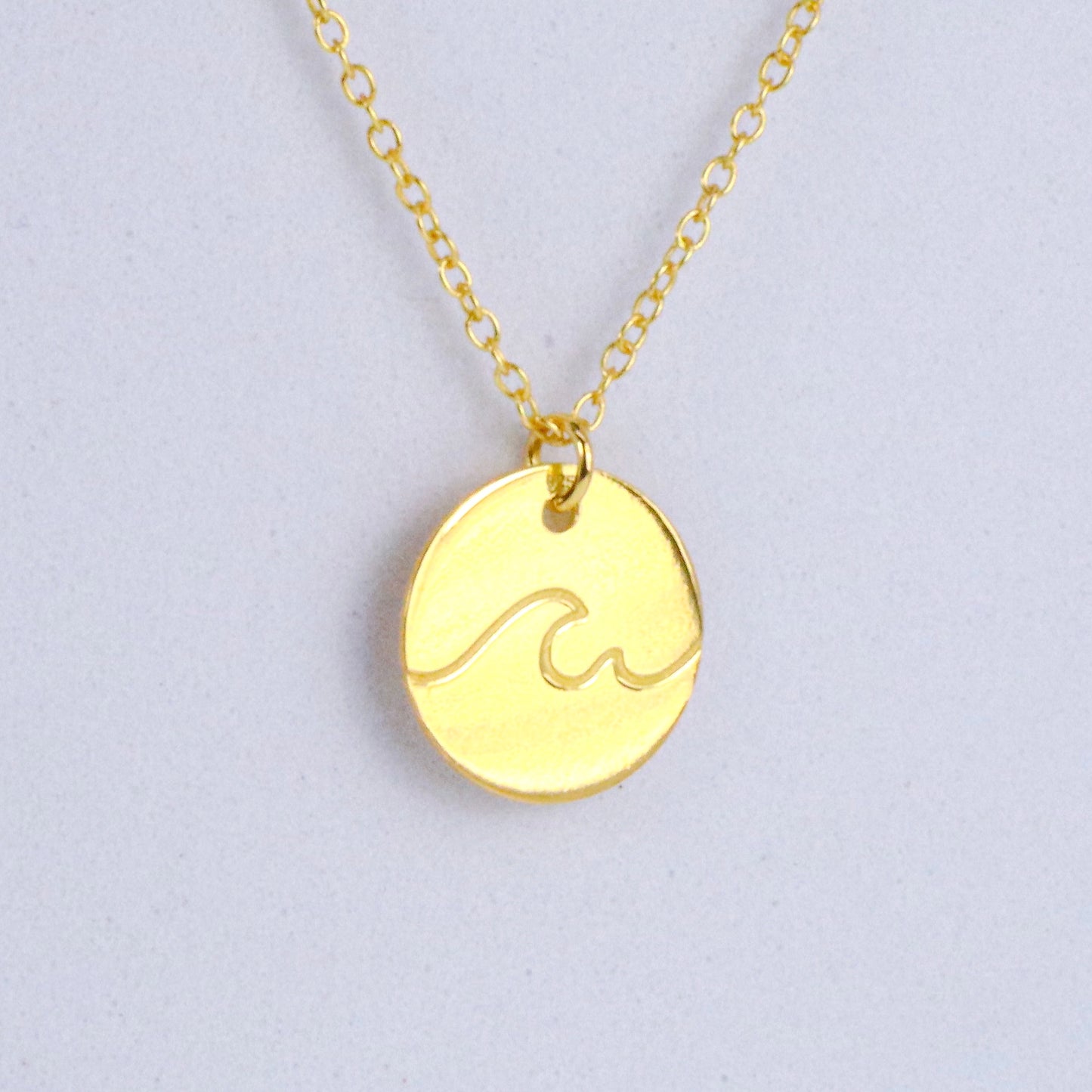 14k Gold over Sterling Silver Wave Necklace