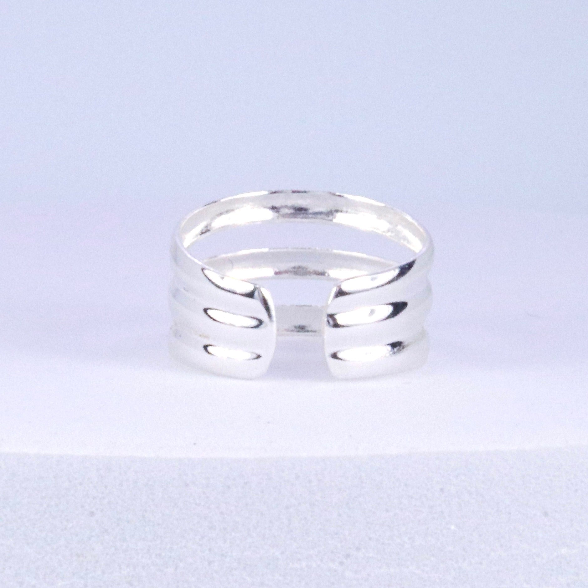 Tri-layer High Polish Sterling Silver Toe Ring