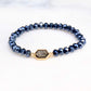 Iridescent Black & Gold Druzy Crystal Bracelet