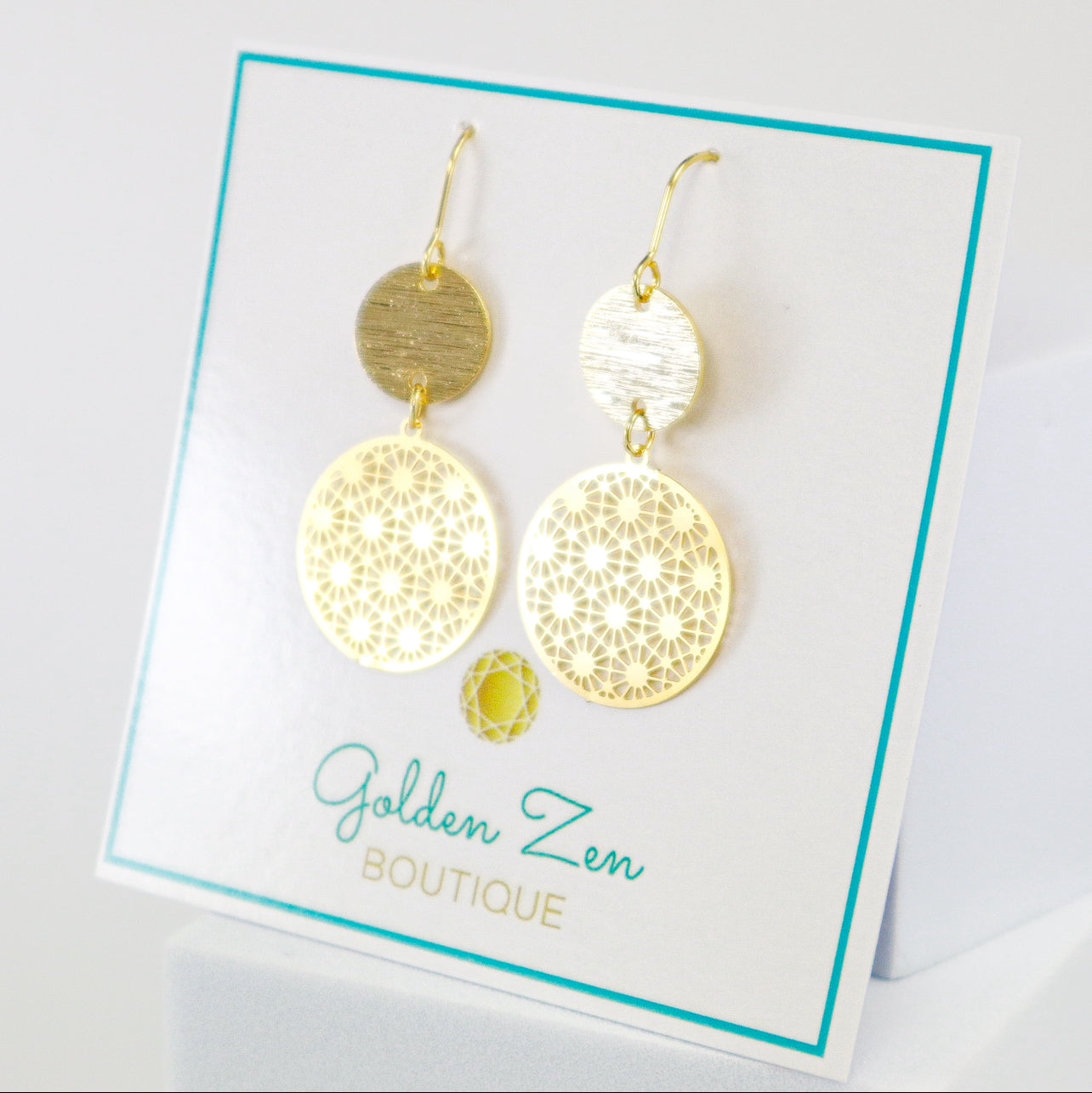 Ornate Golden Lightweight Earrings