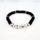 Mama Black & Gold Clay Word Bracelet