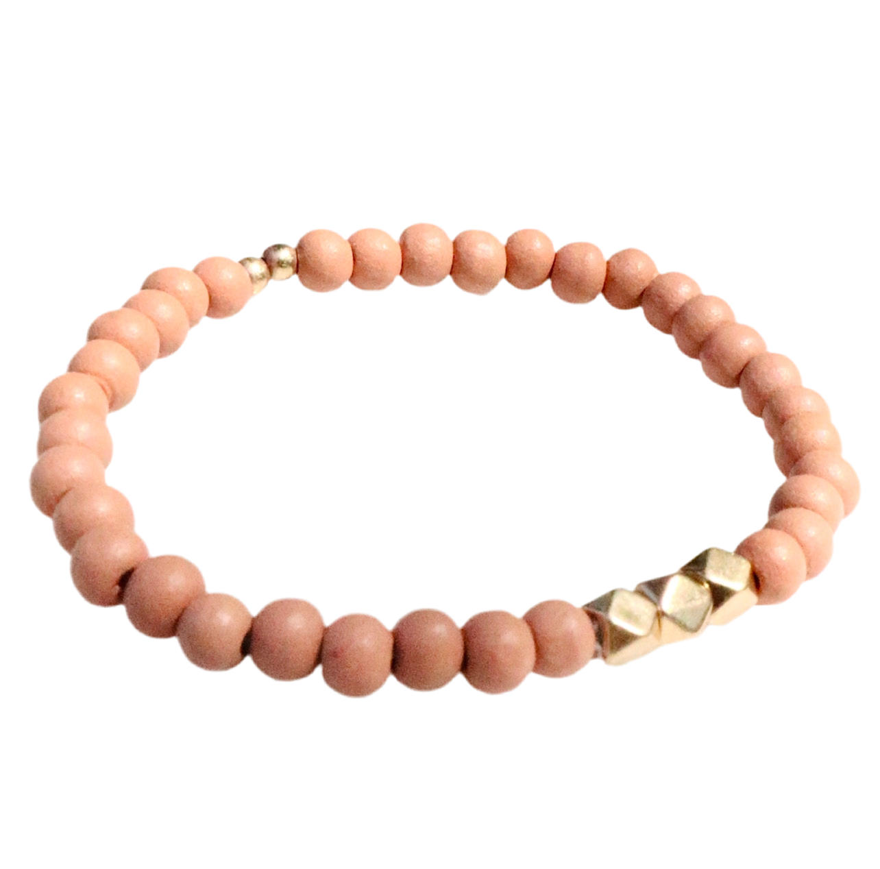 Mauve Pink Wooden Bracelet