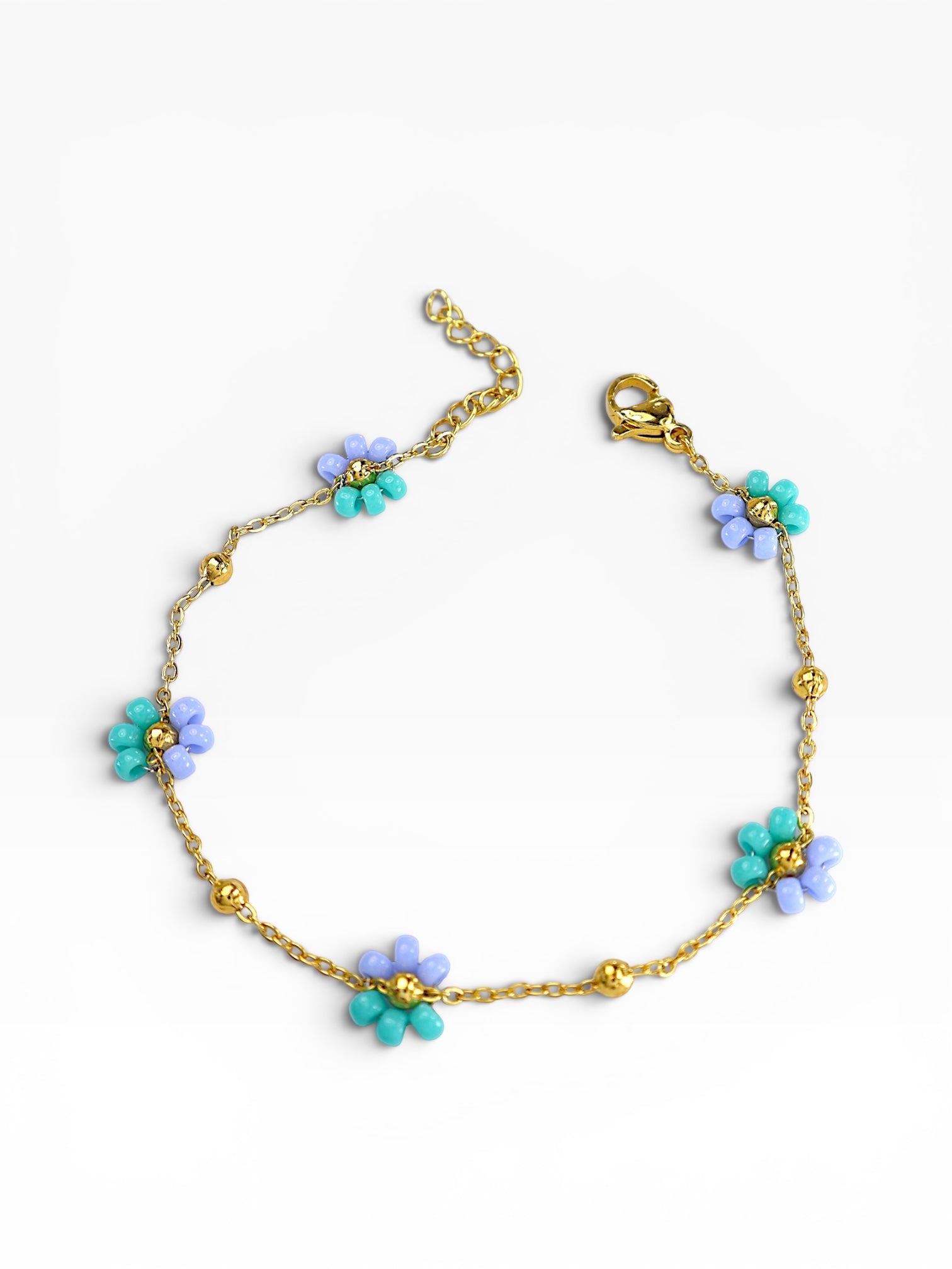 Waterproof Surfside Blue Daisy Bracelet