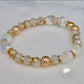 Elegant Tan Glass Crystal Beaded Bracelet