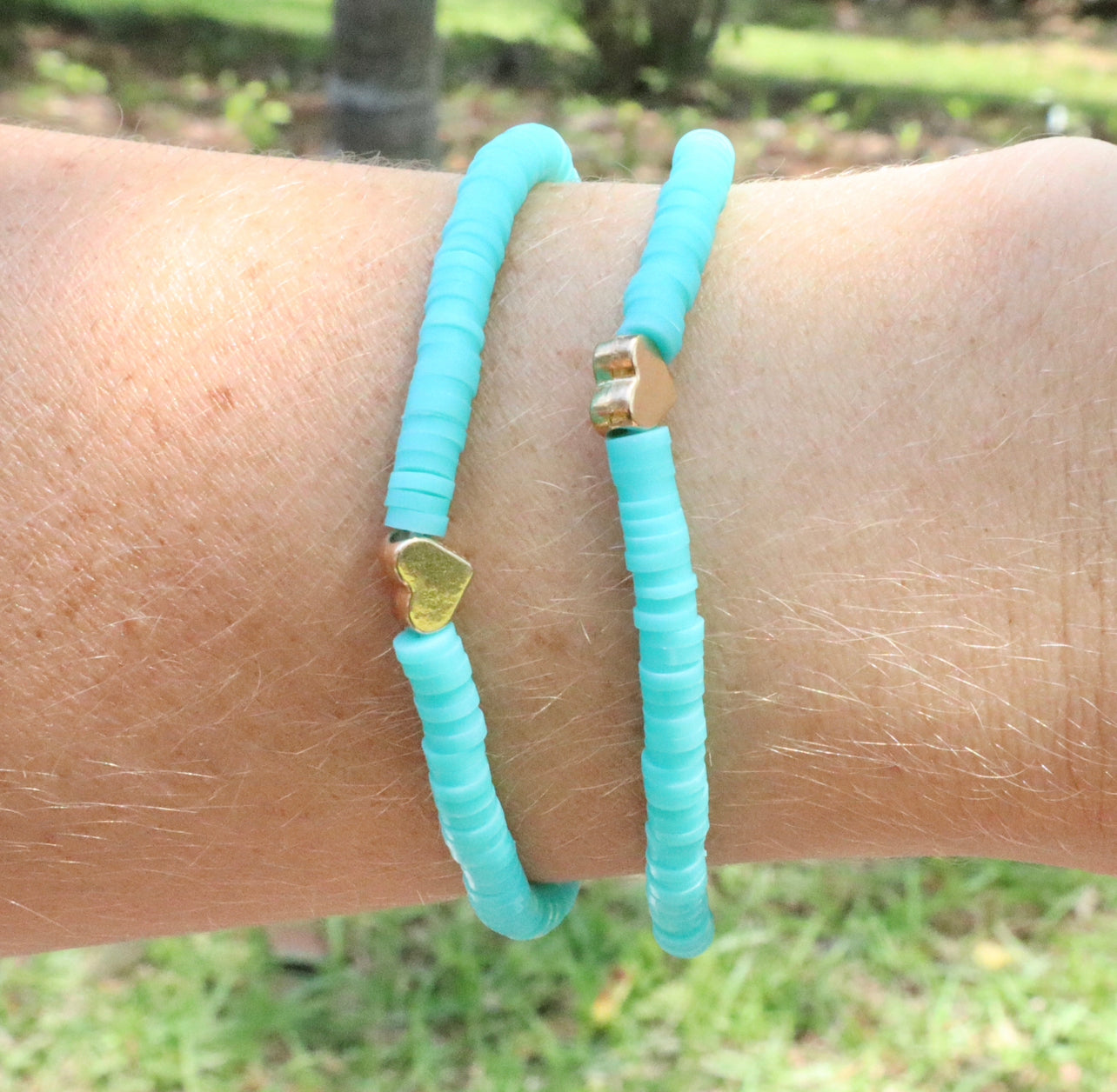 Teal Nation Clay Bracelet