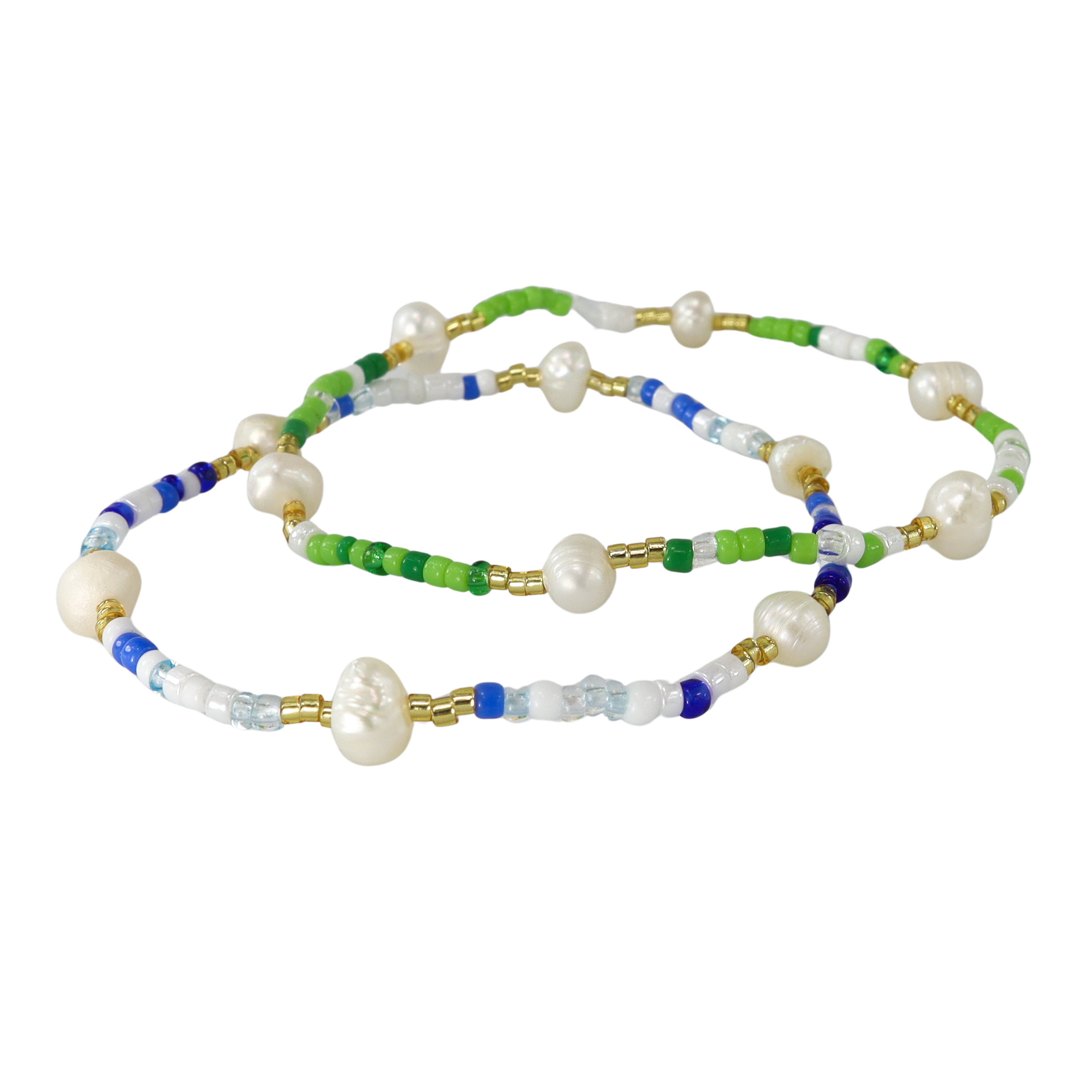 Ocean Breeze Pearl & Beaded Bracelet