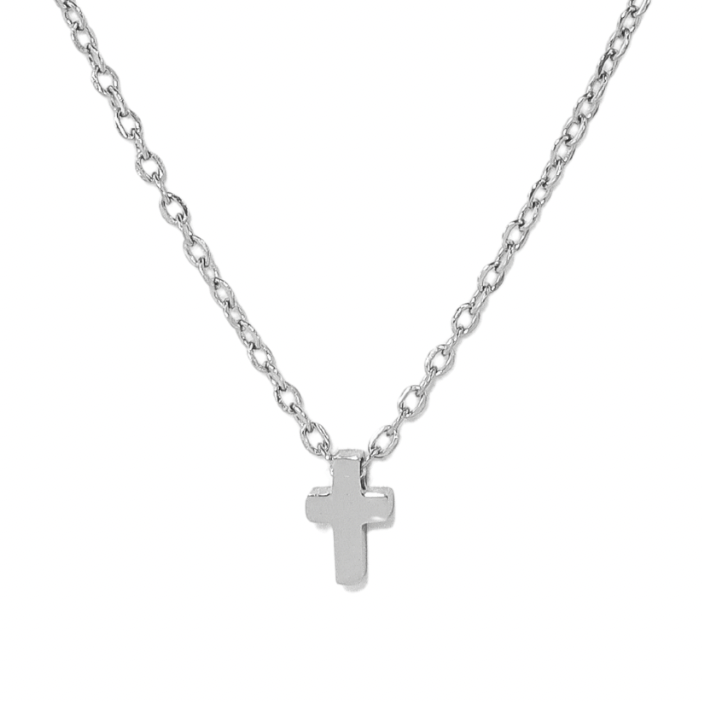 Dainty Silver Cross Necklace