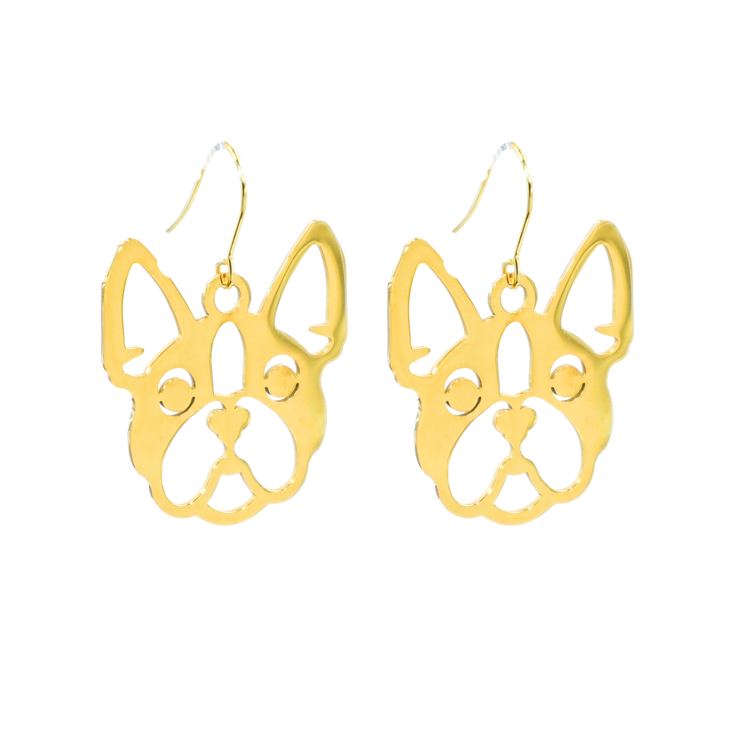 Gold Frenchie Earrings