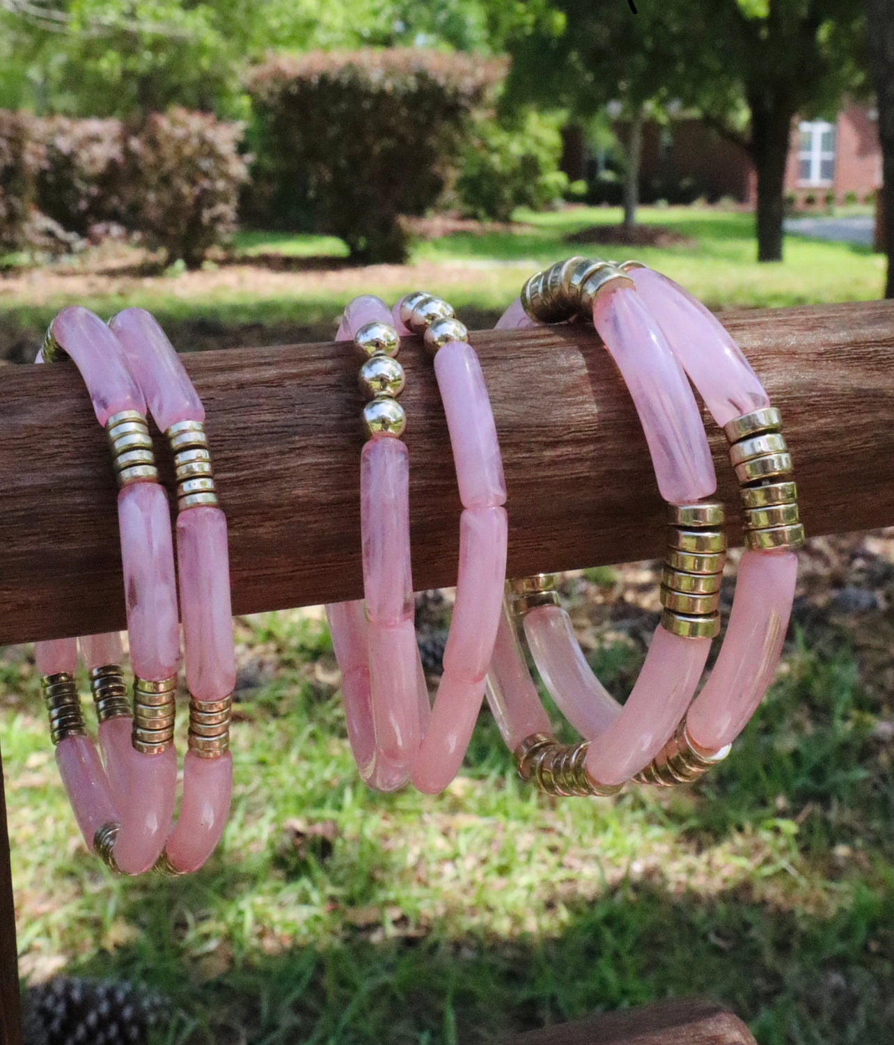 Acrylic Pink Bracelets