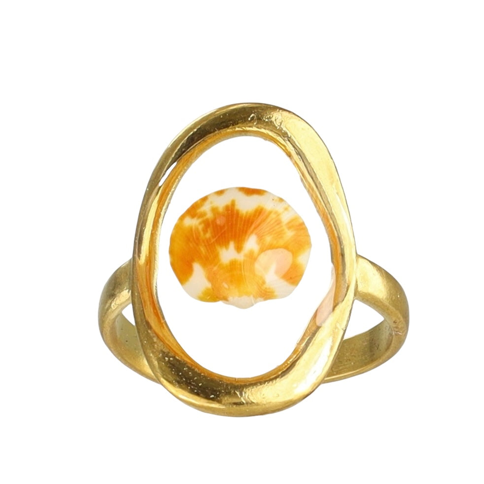 Sunburst Clamshell Ring
