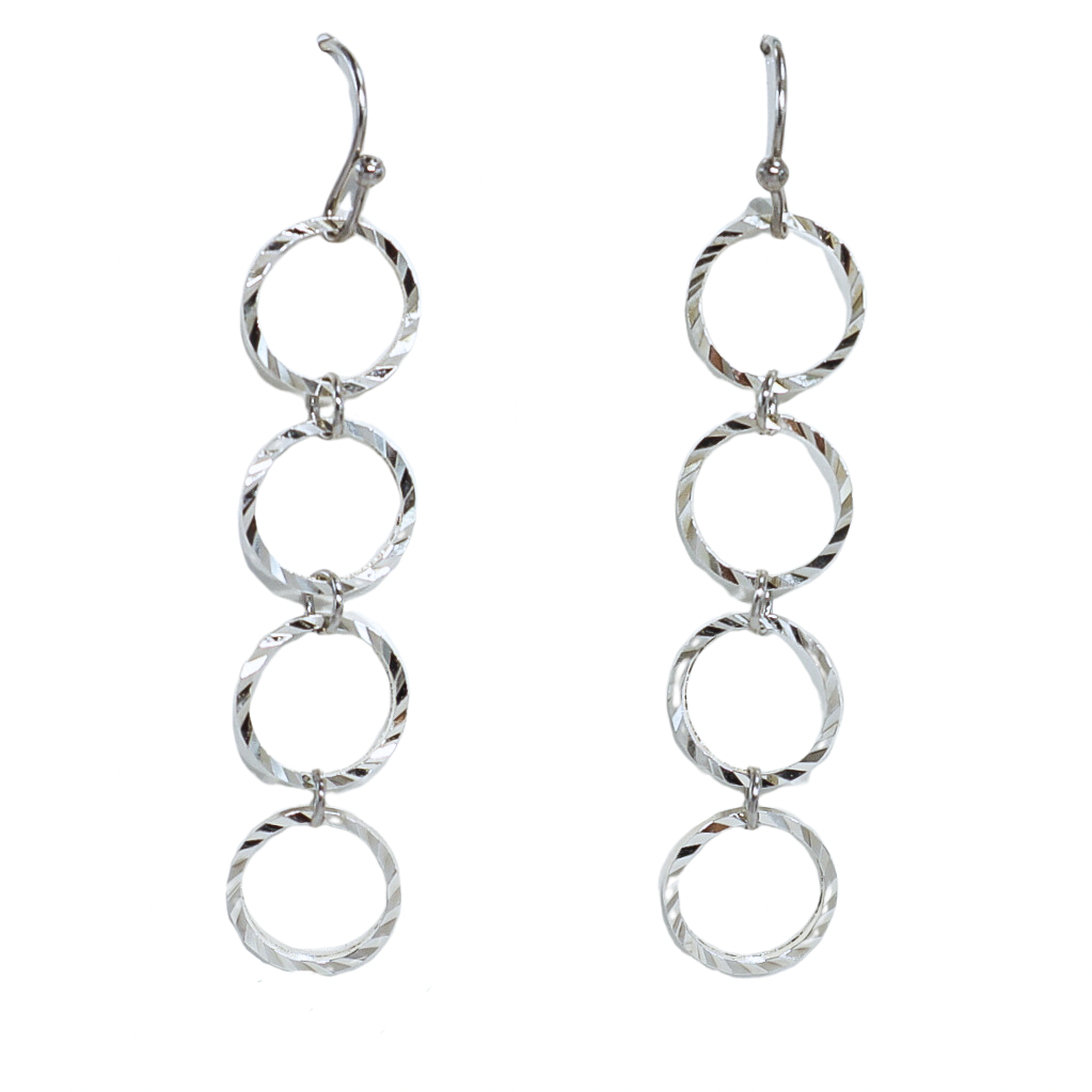 Simple Lightweight Silver Dangle Earrings