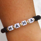 Mama Black & Gold Clay Word Bracelet