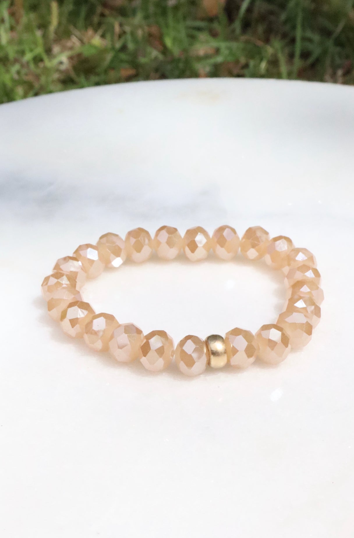 Tan Crystal Bracelet