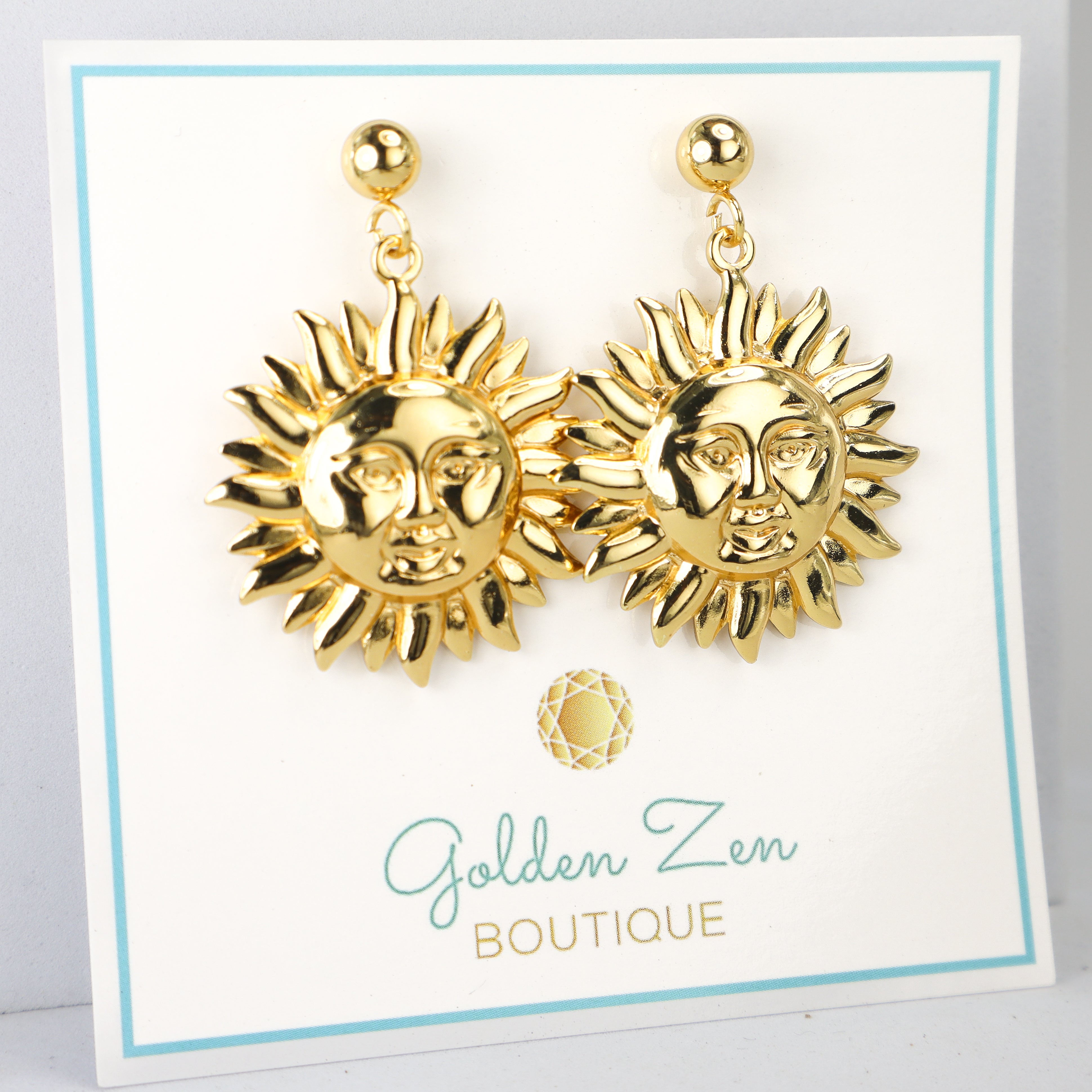 Golden Sun Post Earrings