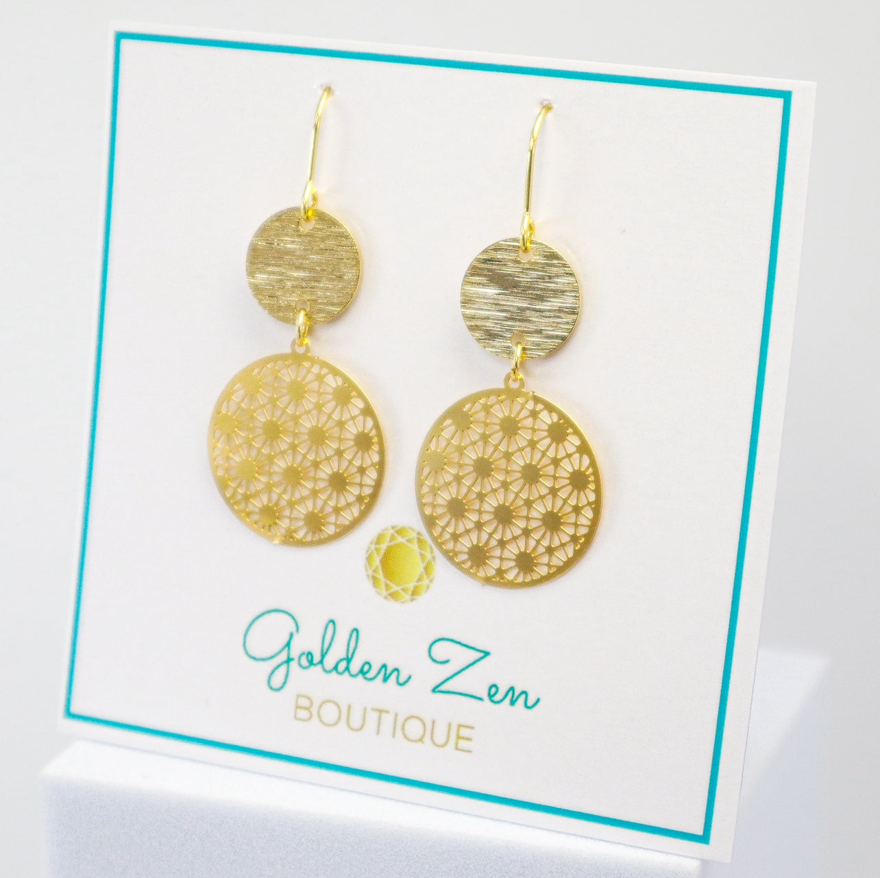 Ornate Golden Lightweight Earrings