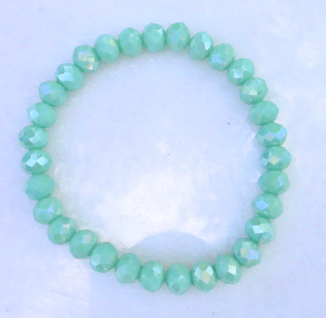 Sea Foam Green Crystal Bracelet